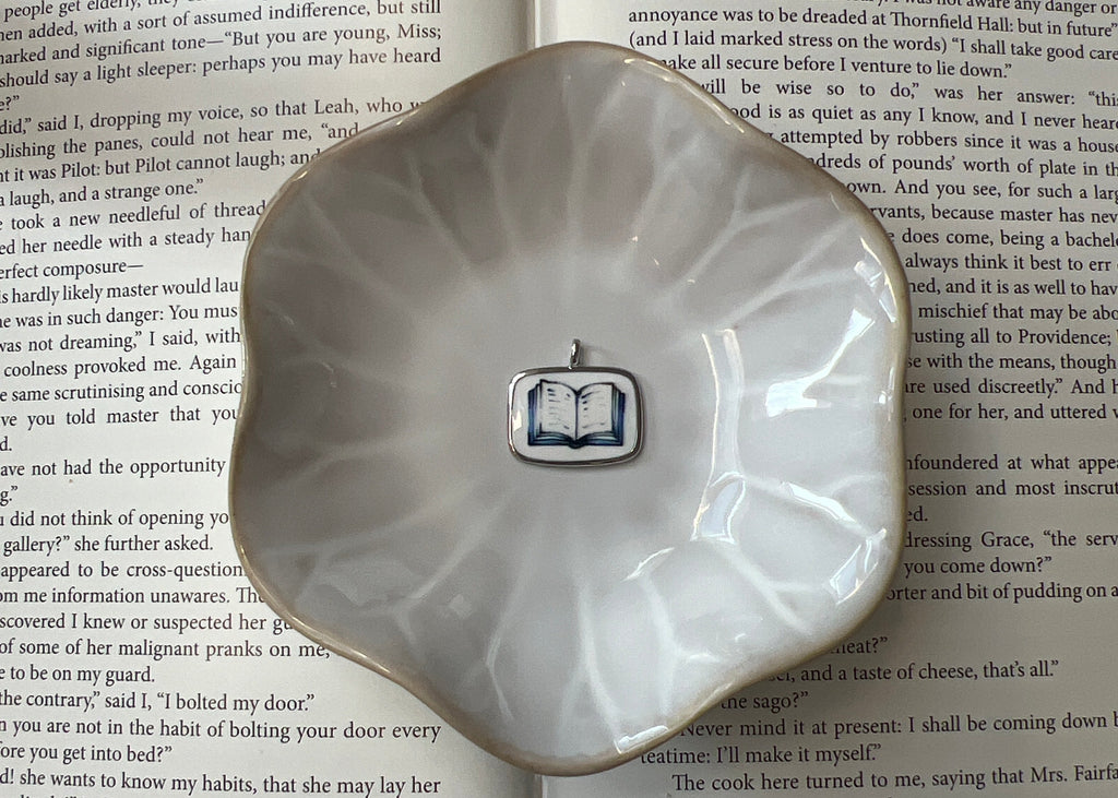Open book charm