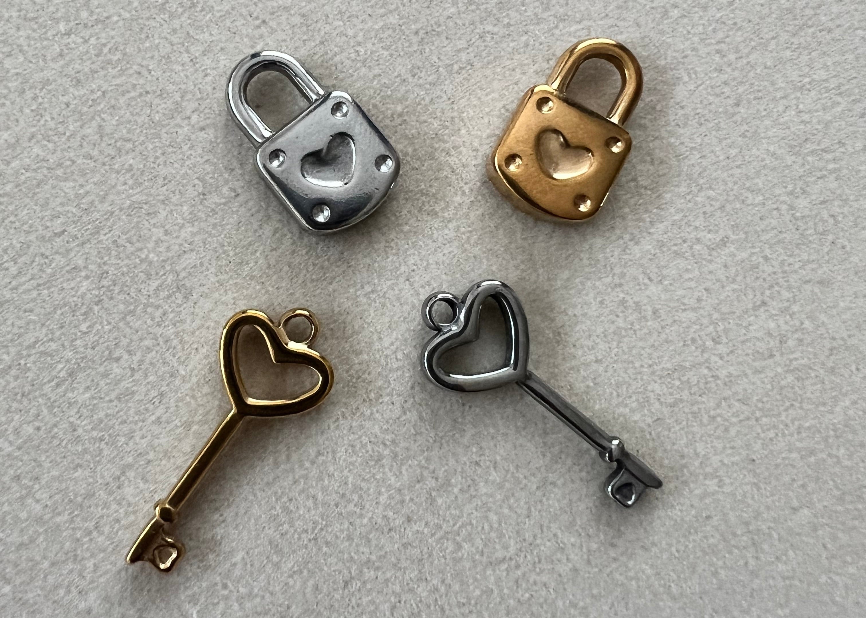 Heart Lock & Key Charm