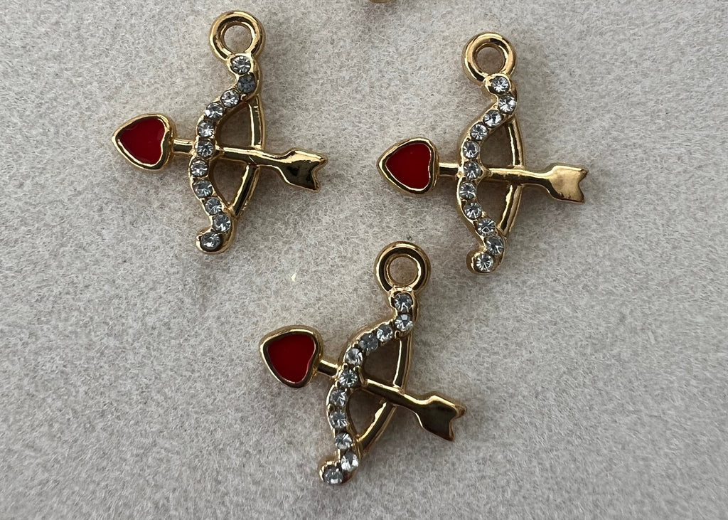 Cupid’s Arrow Charm Red Crystal Pendant